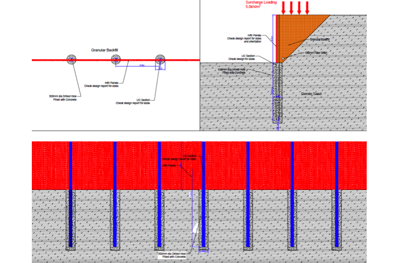 King Post Retaining Wall Design