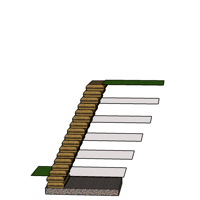2m earthbag retaining wall